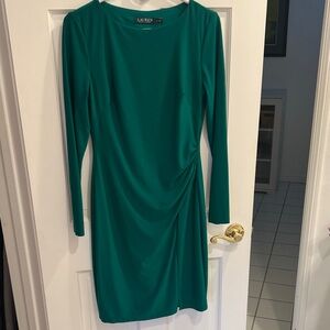 Kelly Green Bodycon with Side Rouging